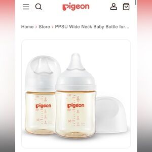 Pigeon PPSU Baby Bottle for Newborns 2 Packs,5.4 Oz